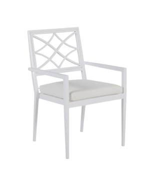 Elegante Aluminum Arm Chair (Chalk)