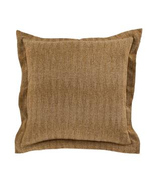 Herringbone Camel Indoor/Outdoor Pillow Brown