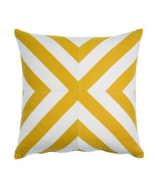 Halo X-Stripe Mustard Indoor/Outdoor Pillow Yellow