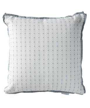 Basket Stitch Chambray Indoor/Outdoor Pillow Light Blue