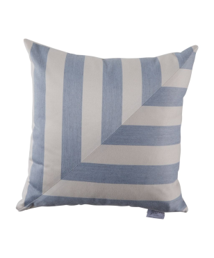 Halo L Stripe Chambray Indoor/Outdoor Pillow