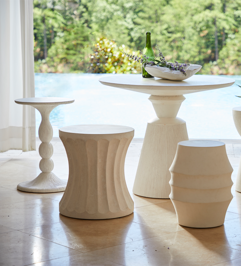 Summer Classics Cast Stone Table Collection